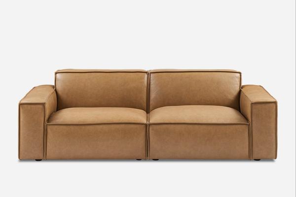 Abraham Leather 2 Seater Sofa (89")